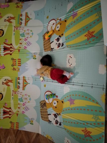 JOY sklopiva podloga sa dva lica Luna park + Vesela ABCeda 180x200x1 cm Slika 6